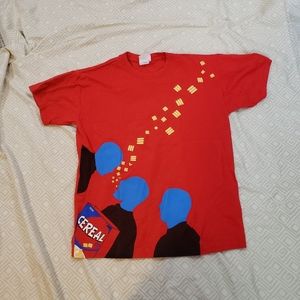 Vintage Blue Man Group T Shirt - Red- size medium 100% cotton preshrunk